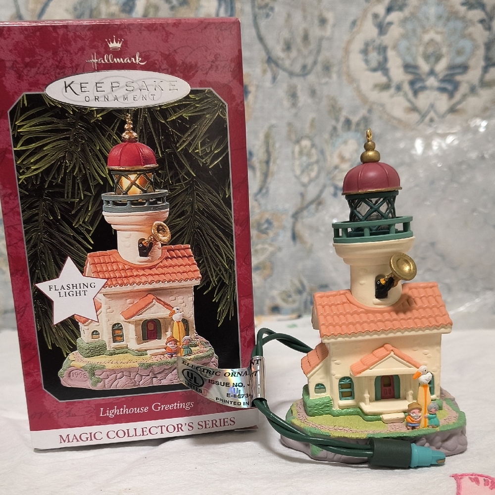 Hallmark Lighthouse Ornament with Flashing Light